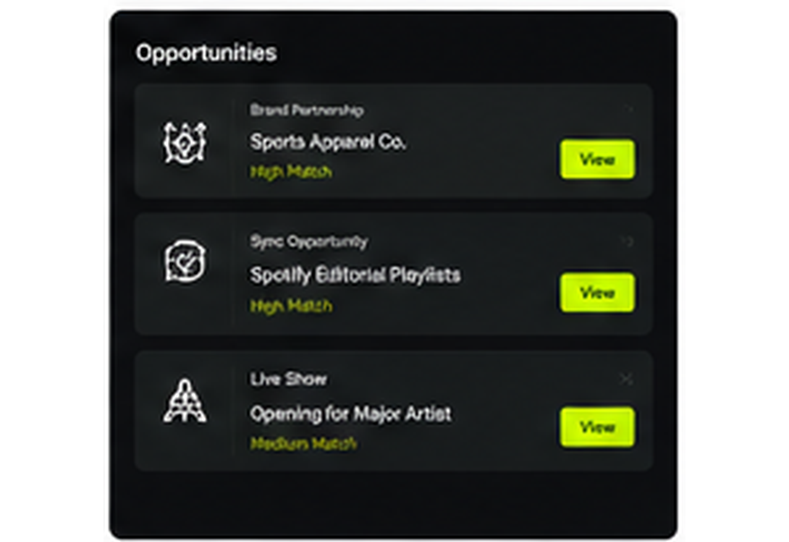 DaPlug opportunity matches screen